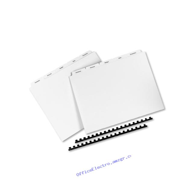 Avery Copier Tab Dividers, Unpunched, 5 Tab, White, 30 Sets (20405)
