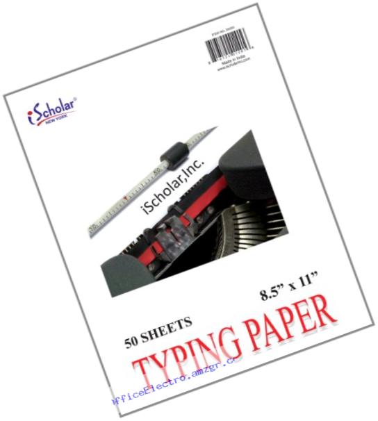 iScholar Typing Paper, 50 Sheets, 8.5 x 11 Inches, White (55050)