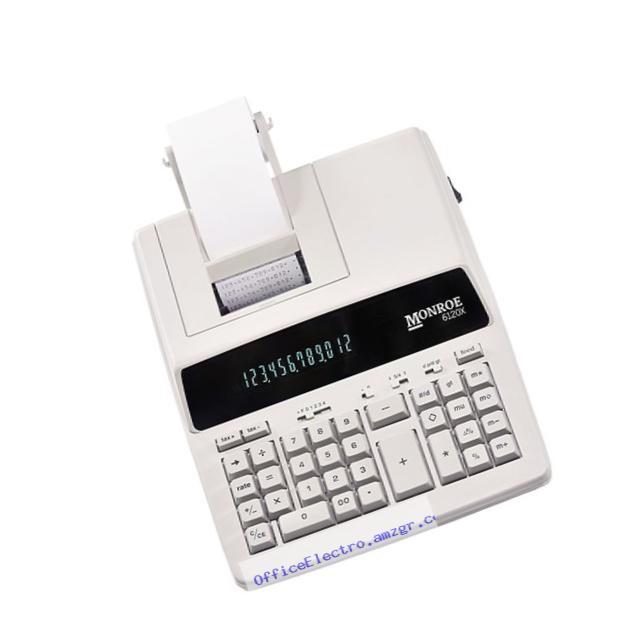 Monroe Systems for Business 6120X Genuine Monroe 12-Digit Print/Display Business Medium-Duty Calculator, Ivory
