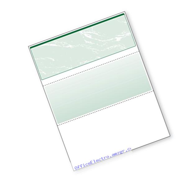 DocuGard Green Marble Top Check, 8.5 x 11 Inches, 24 lb, 500 Sheets, 1 Check Per Sheet (04502)
