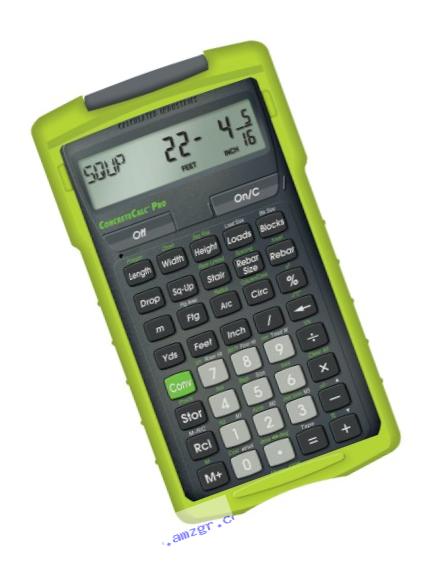 Calculated Industries ConcreteCalc Pro 4225 Advanced Yard, Feet, Inch, and Fraction Concrete Calculator