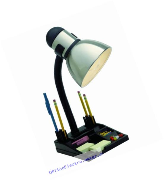 Satco Products 76/356 Organizer Desk Lamp, Steel/Black