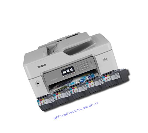 Brother Printer MFCJ6535DWXL Wireless color Printer with Scanner, Copier & Fax, Amazon Dash Replenishment Enabled