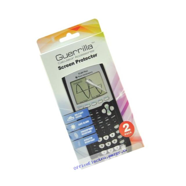 Guerrilla Military Grade Screen Protector 2- Pack For Texas Instruments TI 84 Plus Graphing Calculator