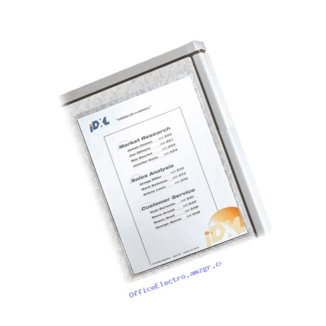 C-Line Cubicle Keepers, Velcro-Backed Display Holders, 8.5 x 11 Inches, Clear, 2 per Pack (38911)