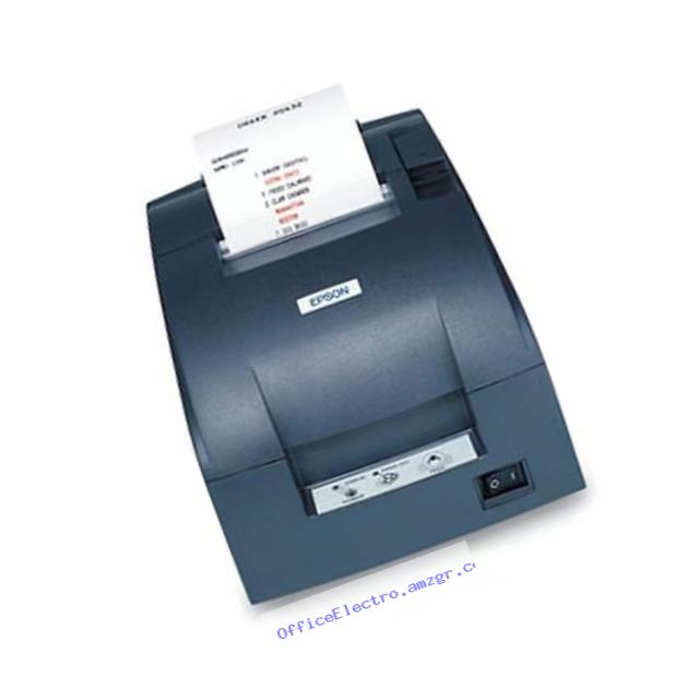 Epson C31C514A8071 TM-U220B Dot Matrix Receipt Printer with Power Supply, 9 Pin, Compact Flash Wireless 802.11A/B/G/N (R04), Autocutter, Dark Gray