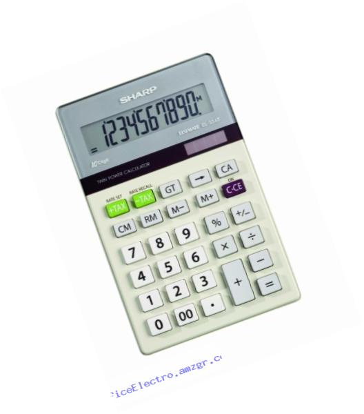 Sharp Electronics EL-334TB Twin Power 10-Digit Calculator with Kick Stand