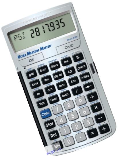 Calculated Industries 8025 Ultra Measure Master Measurement Conversion Calculator, Silver