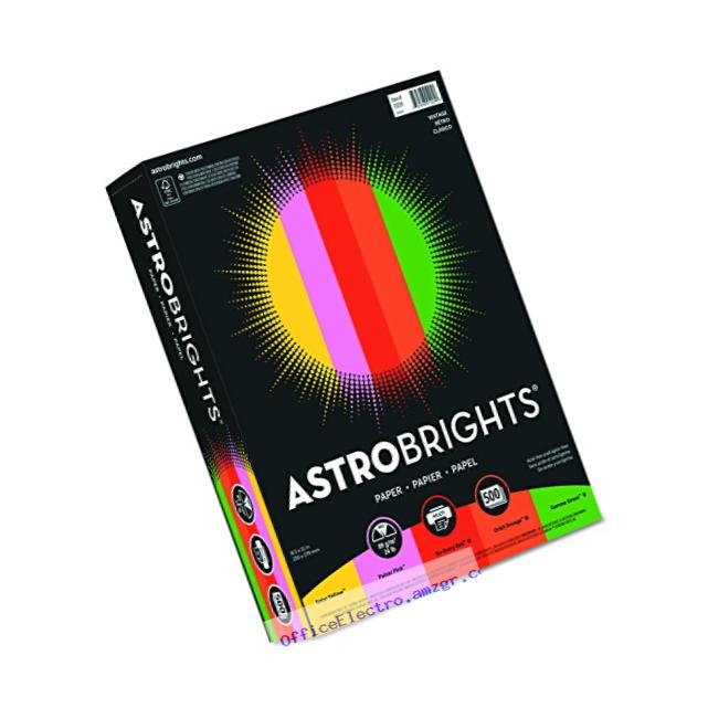 Wausau Paper Astrobrights Colored Paper Assortment, 500-Sheets, 8.5 x 11-Inch (21224)