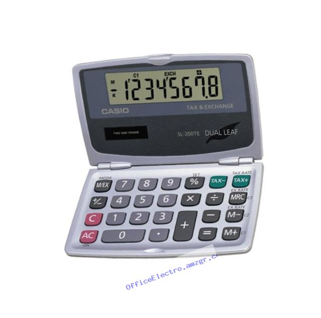 Casio SL-200TE Solar DualLeaf Pocket Calculator