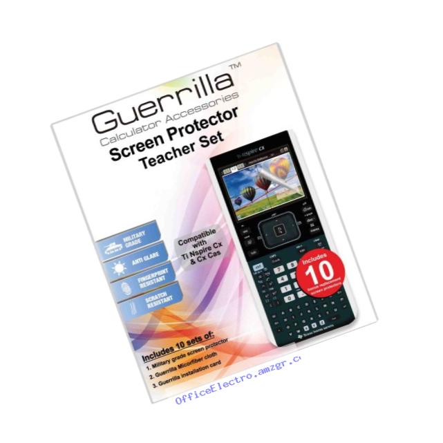 Guerrilla TI NSPIRE CX Screen Protectors ?? Classroom Pack of 10