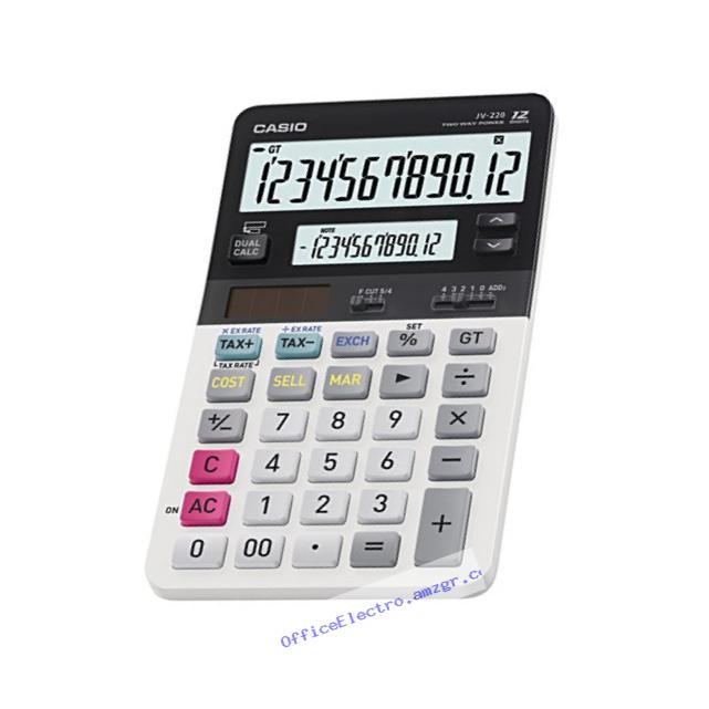 Casio JV-220 Standard Function Calculator with Dual Display