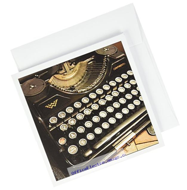 3dRose Continental Typewriter - Greeting Cards, 6 x 6 inches, set of 12 (gc_29072_2)