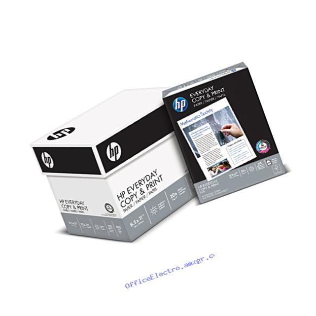 HP Printer Paper, Copy and Print, 20lb, 8.5 x 11, Letter, 92 Bright - 6 Pack / 2,400 Sheets (200010C)