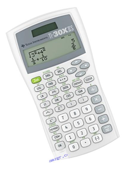Texas Instruments TI30XIISWHITE 2-Line Scientific Calculator