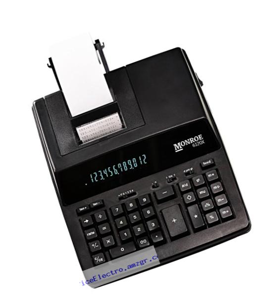 Monroe Systems for Business 6120XB 12-Digit Business Medium Duty Calculator, Black