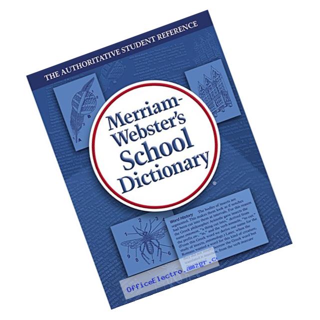 Merriam-Webster Laminated Hardcover Dictionary Printed Book, Blue (MER80)